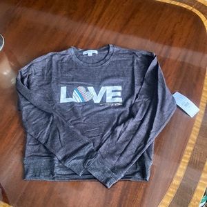 Spiritual Gangster Women’s Crew Neck Savasana “Love” top size Medium